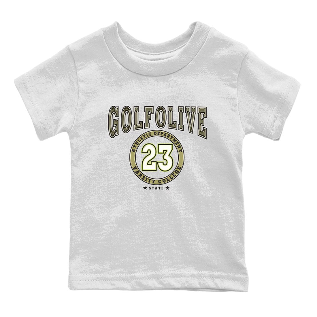 Jordan 1 Low X Travis Scott Golf Olive shirt to match jordans Varsity sneaker release tees Air Jordan 1 Travis Scott Golf Olive SNRT Sneaker Tees Baby Toddler White 2 T-Shirt