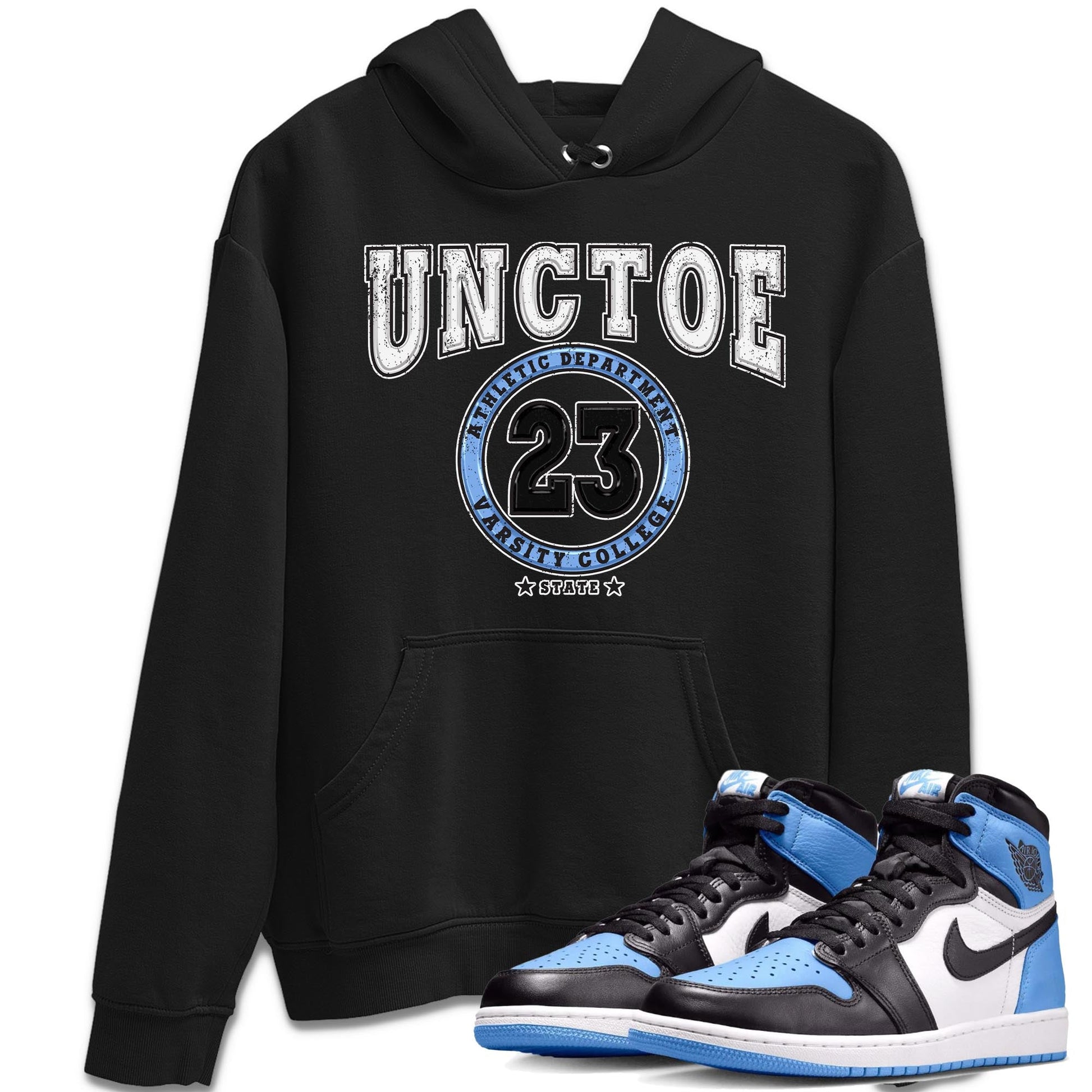 Air Jordan 1 Retro High OG University Blue shirt to match jordans Varsity sneaker tees Air Jordan 1 UNC Toe SNRT Sneaker Release Tees Unisex Black 1 T-Shirt