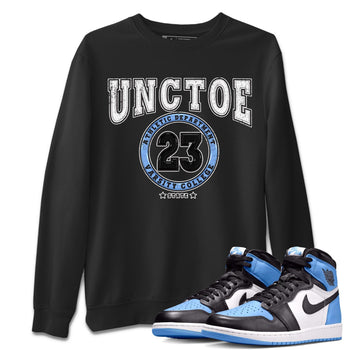 Air Jordan 1 Retro High OG University Blue shirt to match jordans Varsity sneaker tees Air Jordan 1 UNC Toe SNRT Sneaker Release Tees Unisex Black 1 T-Shirt