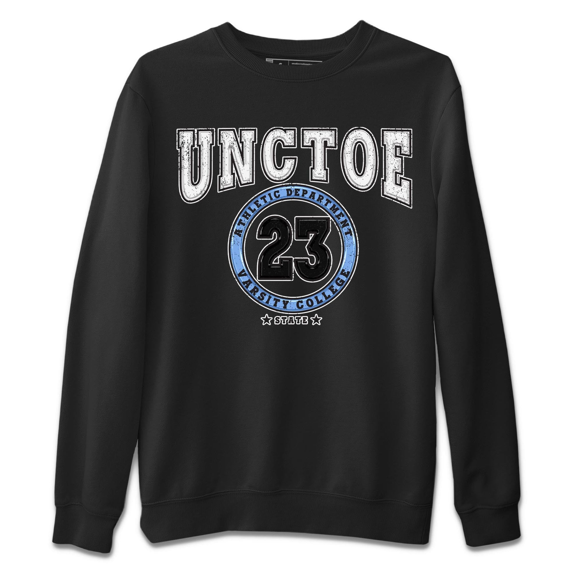 Air Jordan 1 Retro High OG University Blue shirt to match jordans Varsity sneaker tees Air Jordan 1 UNC Toe SNRT Sneaker Release Tees Unisex Black 2 T-Shirt
