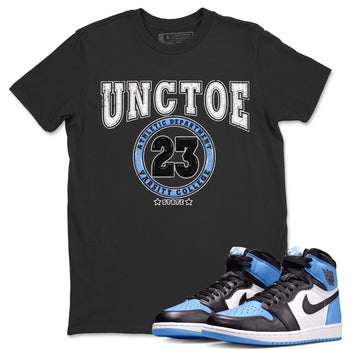 Air Jordan 1 Retro High OG University Blue shirt to match jordans Varsity sneaker tees Air Jordan 1 UNC Toe SNRT Sneaker Release Tees Unisex Black 1 T-Shirt