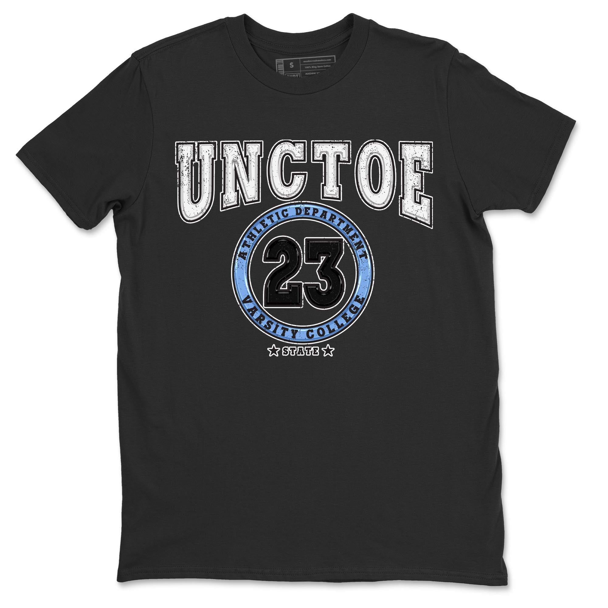 Air Jordan 1 Retro High OG University Blue shirt to match jordans Varsity sneaker tees Air Jordan 1 UNC Toe SNRT Sneaker Release Tees Unisex Black 2 T-Shirt