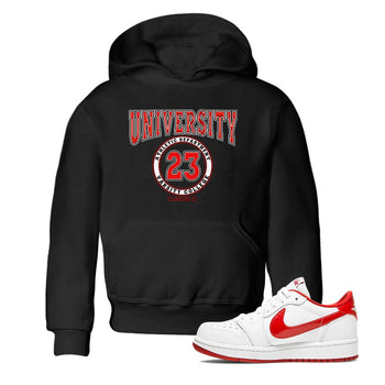1s Low University Red shirt to match jordans Varsity sneaker tees Air Jordan 1 University Red SNRT Sneaker Tees Sneaker Matching Clothing Brand Baby Toddler Black 1 T-Shirt