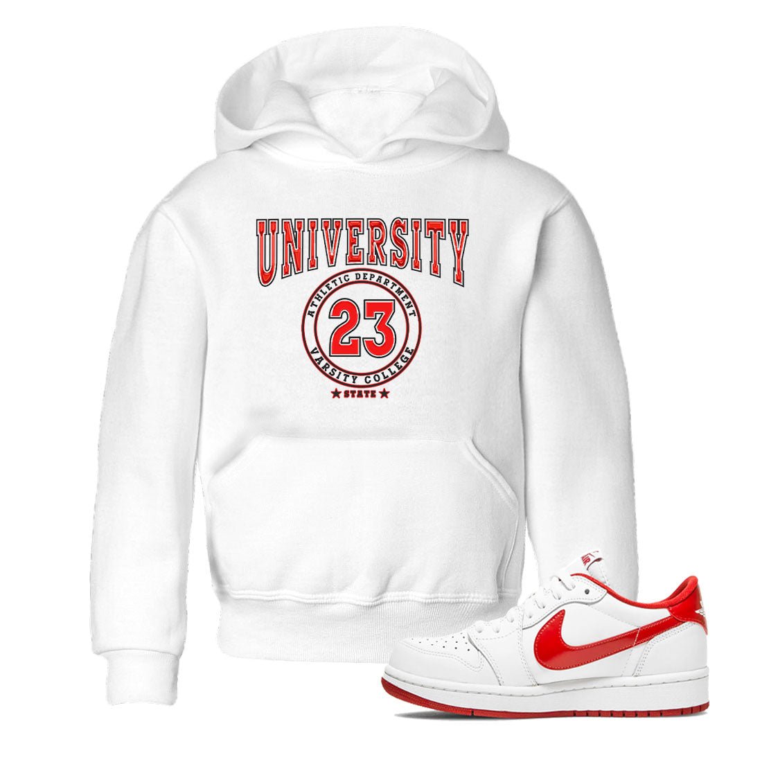 1s Low University Red shirt to match jordans Varsity sneaker tees Air Jordan 1 University Red SNRT Sneaker Tees Sneaker Matching Clothing Brand Baby Toddler White 1 T-Shirt
