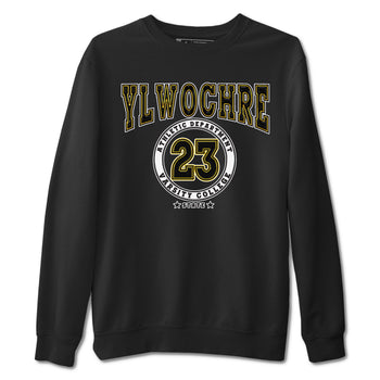 1s Yellow Ochre shirt to match jordans Varsity sneaker tees Air Jordan 1 High OG Yellow Ochre SNRT Sneaker Release Tees unisex cotton Black 2 crew neck shirt