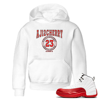 Jordan 12 Retro Cherry shirt to match jordans Varsity Red Varsity special sneaker matching tees 12s Cherry SNRT sneaker tees Baby Toddler White 1 T-Shirt