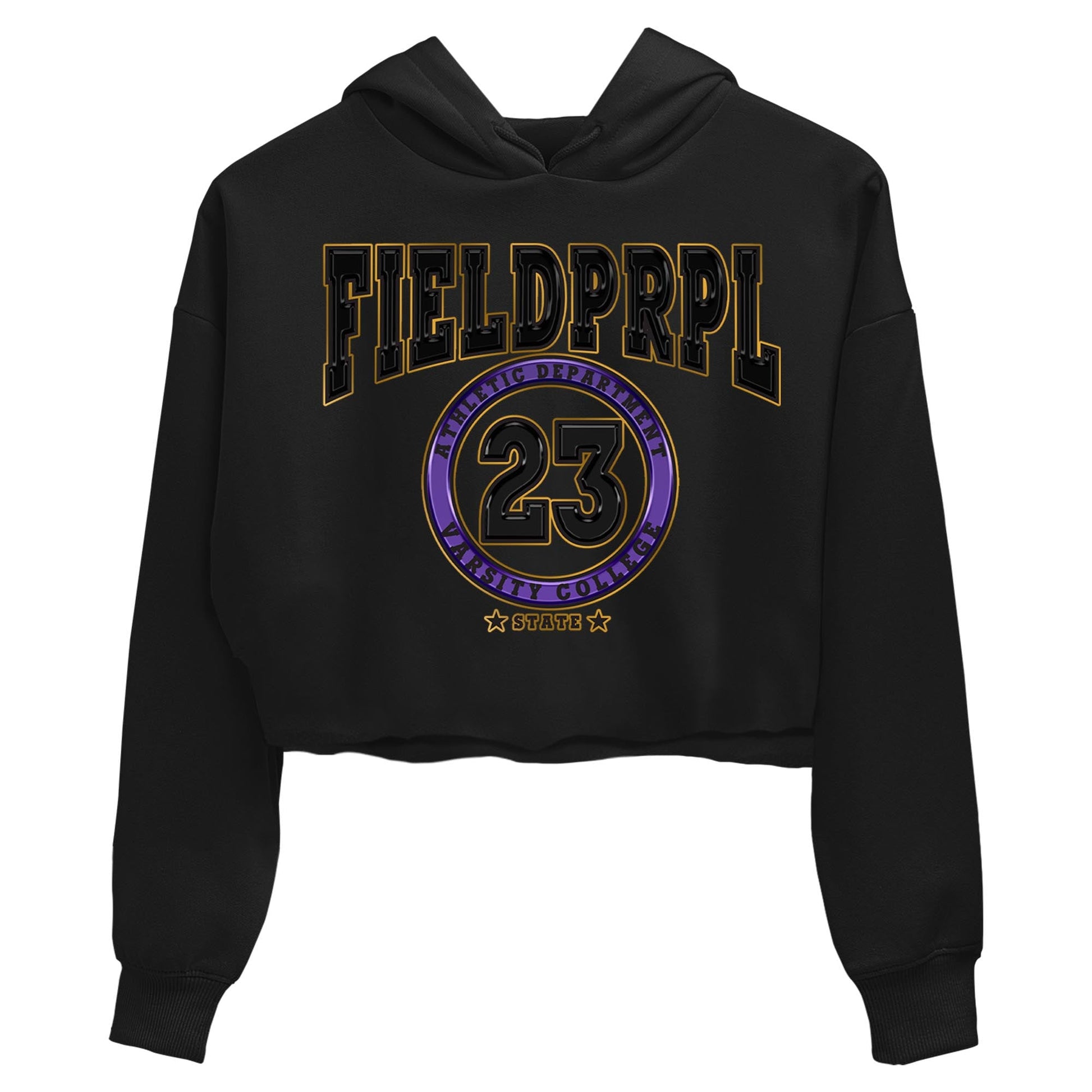 12s Field Purple shirt to match jordans Varsity sneaker tees Air Jordan 12 Field Purple SNRT Sneaker Release Tees Black 2 Crop T-Shirt