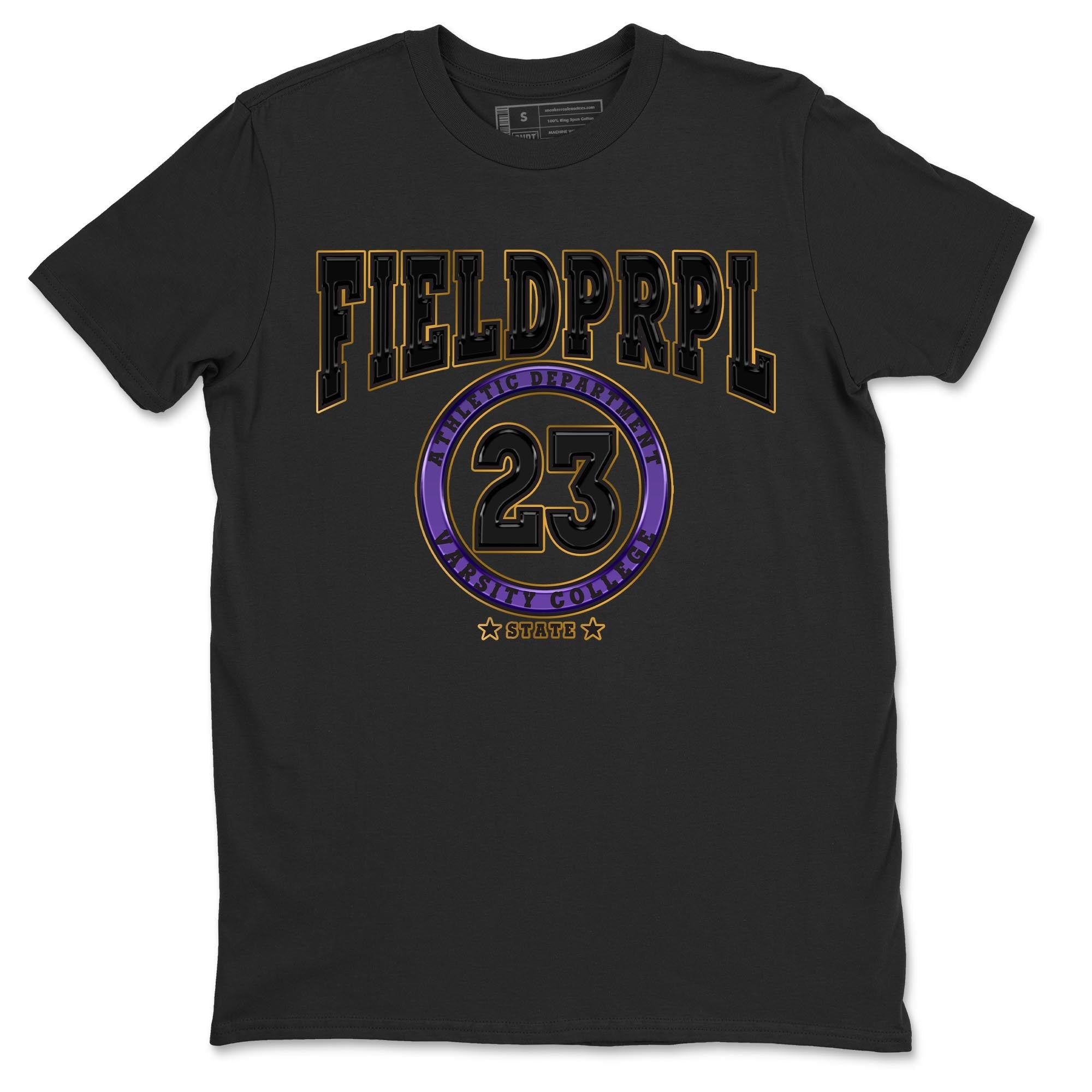 12s Field Purple shirt to match jordans Varsity sneaker tees Air Jordan 12 Field Purple SNRT Sneaker Release Tees Crew Neck Casual Unisex Black 2 T-Shirt