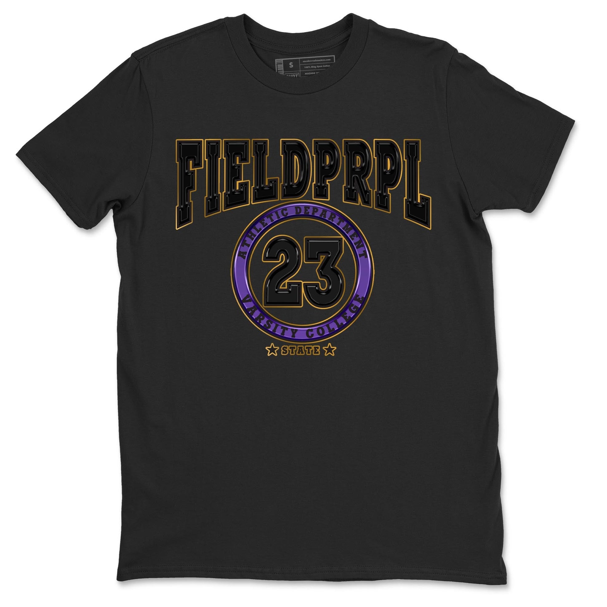 12s Field Purple shirt to match jordans Varsity sneaker tees Air Jordan 12 Field Purple SNRT Sneaker Release Tees Crew Neck Casual Unisex Black 2 T-Shirt