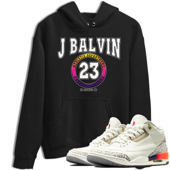 Air Jordan 3 J Balvin shirt to match jordans Varsity sneaker tees Crew Neck Air Jordan 3 X J Balvin SNRT Sneaker Release Tees Unisex Casual Shirts Black 1 T-Shirt