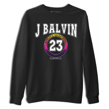Air Jordan 3 J Balvin shirt to match jordans Varsity sneaker tees Crew Neck Air Jordan 3 X J Balvin SNRT Sneaker Release Tees Unisex Casual Shirts Black 2 T-Shirt