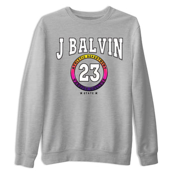 Air Jordan 3 J Balvin shirt to match jordans Varsity sneaker tees Crew Neck Air Jordan 3 X J Balvin SNRT Sneaker Release Tees Unisex Casual Shirts Heather Grey 2 T-Shirt