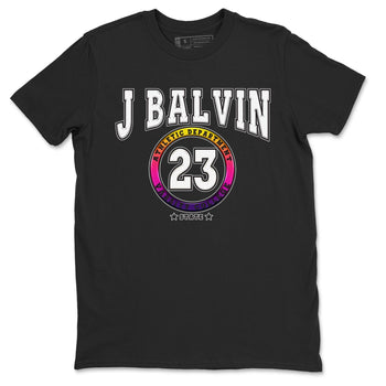 Air Jordan 3 J Balvin shirt to match jordans Varsity sneaker tees Crew Neck Air Jordan 3 X J Balvin SNRT Sneaker Release Tees Unisex Casual Shirts Black 2 T-Shirt