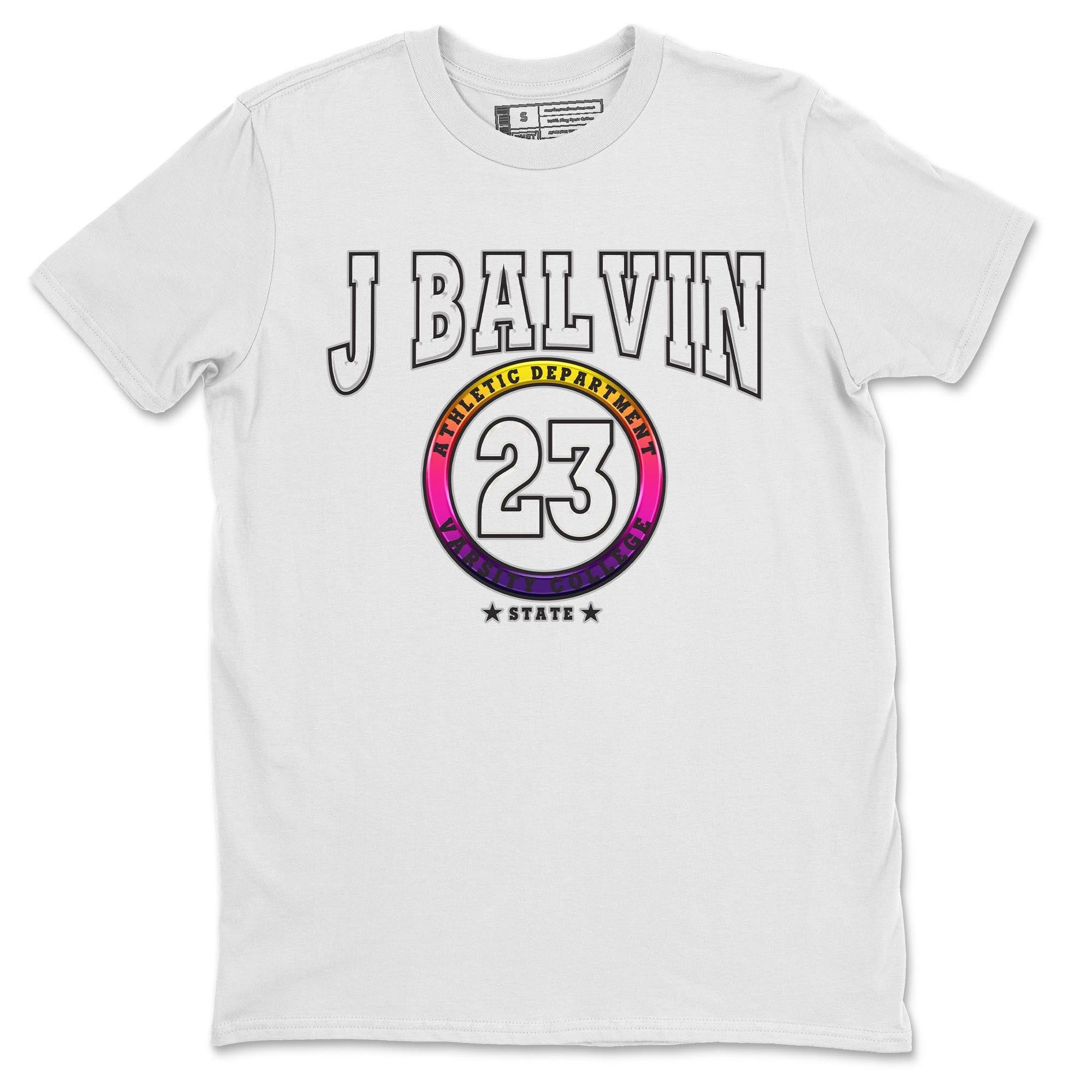Air Jordan 3 J Balvin shirt to match jordans Varsity sneaker tees Crew Neck Air Jordan 3 X J Balvin SNRT Sneaker Release Tees Unisex Casual Shirts White 2 T-Shirt