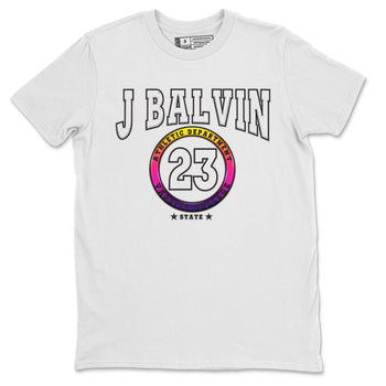 Air Jordan 3 J Balvin shirt to match jordans Varsity sneaker tees Crew Neck Air Jordan 3 X J Balvin SNRT Sneaker Release Tees Unisex Casual Shirts White 2 T-Shirt