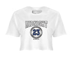 Air Jordan 3 Retro Midnight Navy shirt to match jordans Varsity sneaker shirt 3s Midnight Navy SNRT sneaker tees White 2 crop shirt