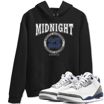 Air Jordan 3 Retro Midnight Navy shirt to match jordans Varsity sneaker shirt 3s Midnight Navy SNRT sneaker tees unisex crew neck cotton Black 1 crew neck shirt