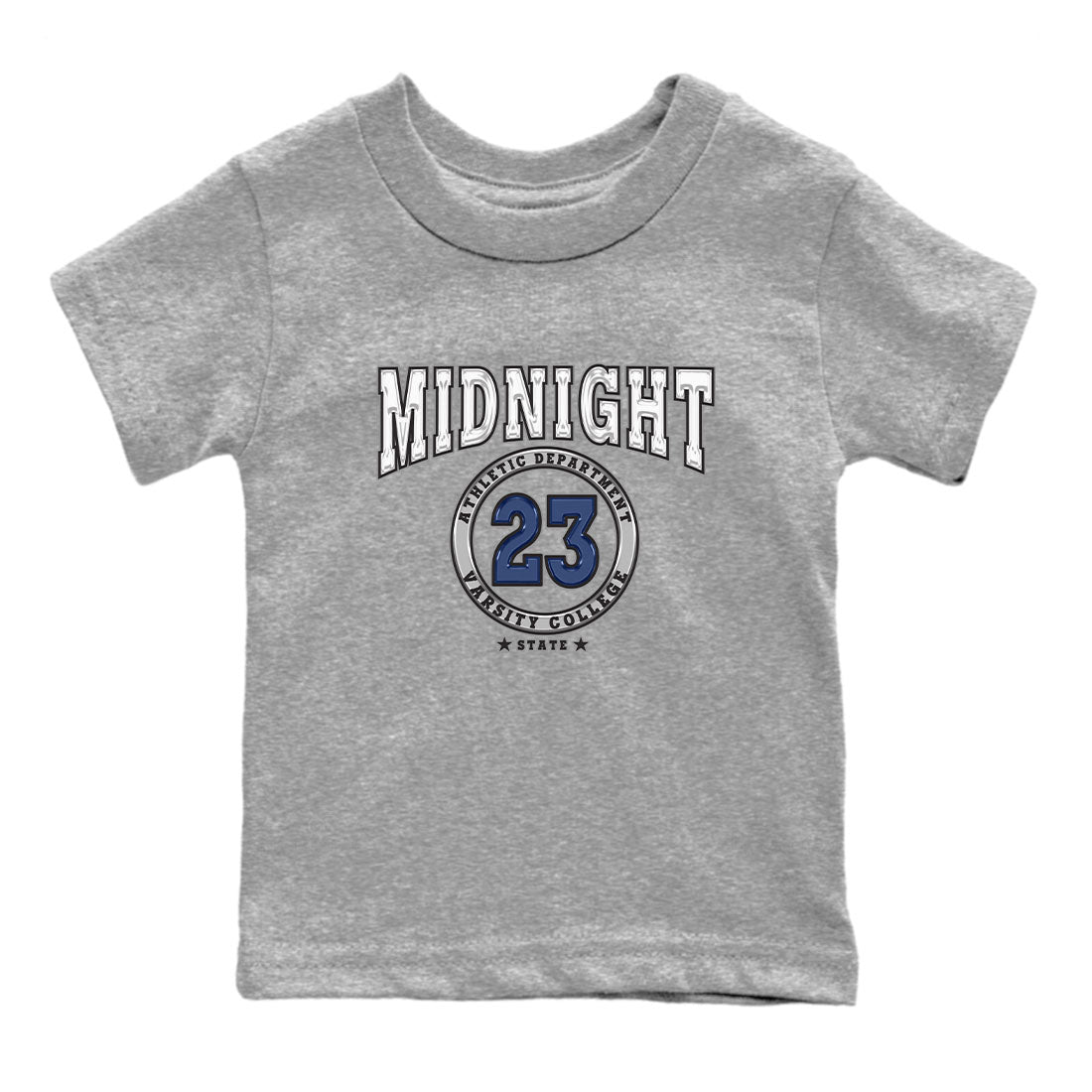 Air Jordan 3 Retro Midnight Navy shirt to match jordans Varsity sneaker shirt 3s Midnight Navy SNRT sneaker tees baby toddler Heather Grey 2 cotton Shirt