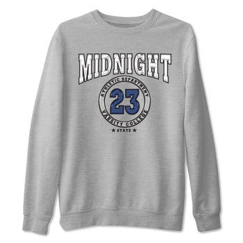 Air Jordan 3 Retro Midnight Navy shirt to match jordans Varsity sneaker shirt 3s Midnight Navy SNRT sneaker tees unisex crew neck cotton Heather Grey 2 crew neck shirt