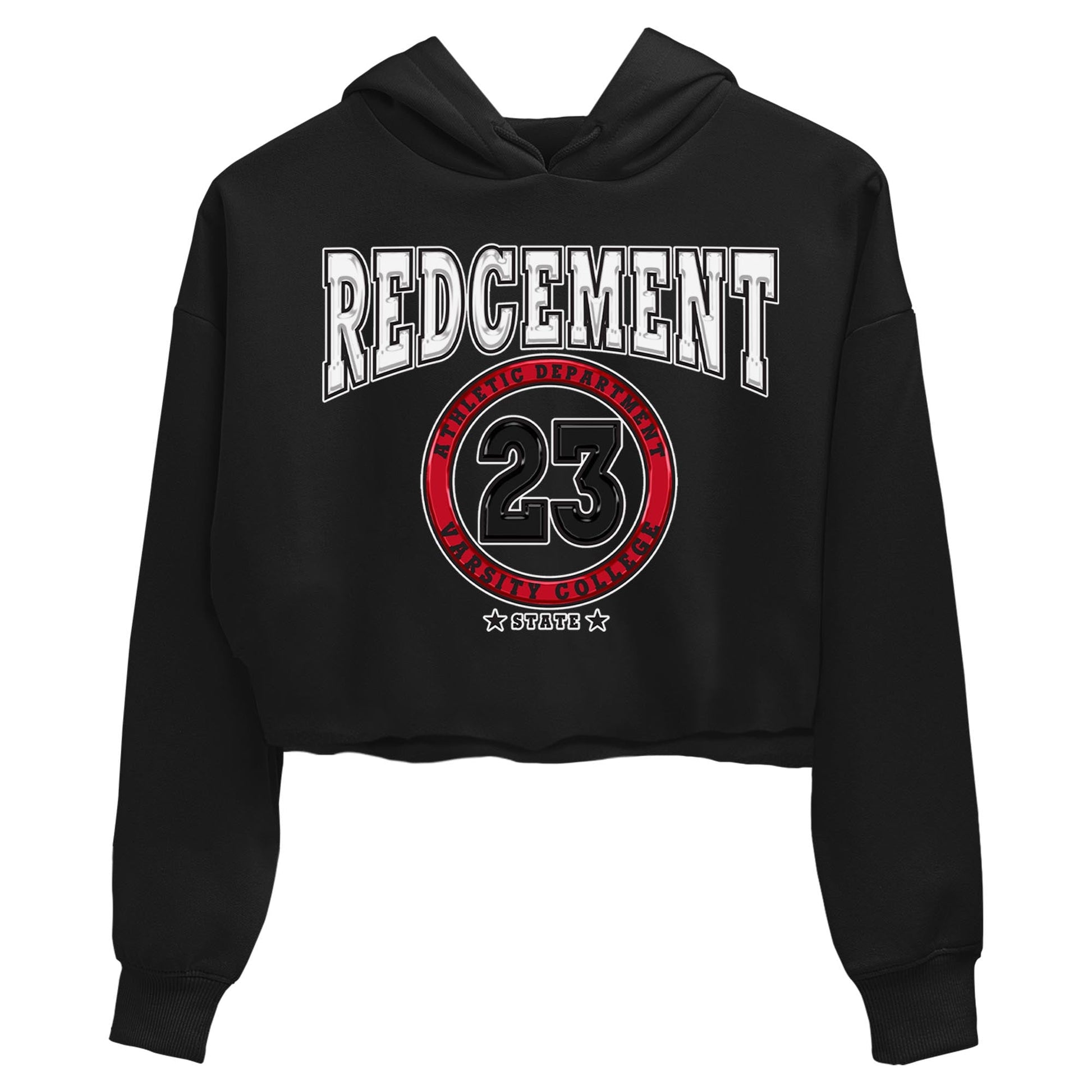 4s Red Cement shirt to match jordans Varsity sneaker tees Air Jordan 4 Red Cement SNRT Sneaker Release Tees Black 2 Crop T-Shirt