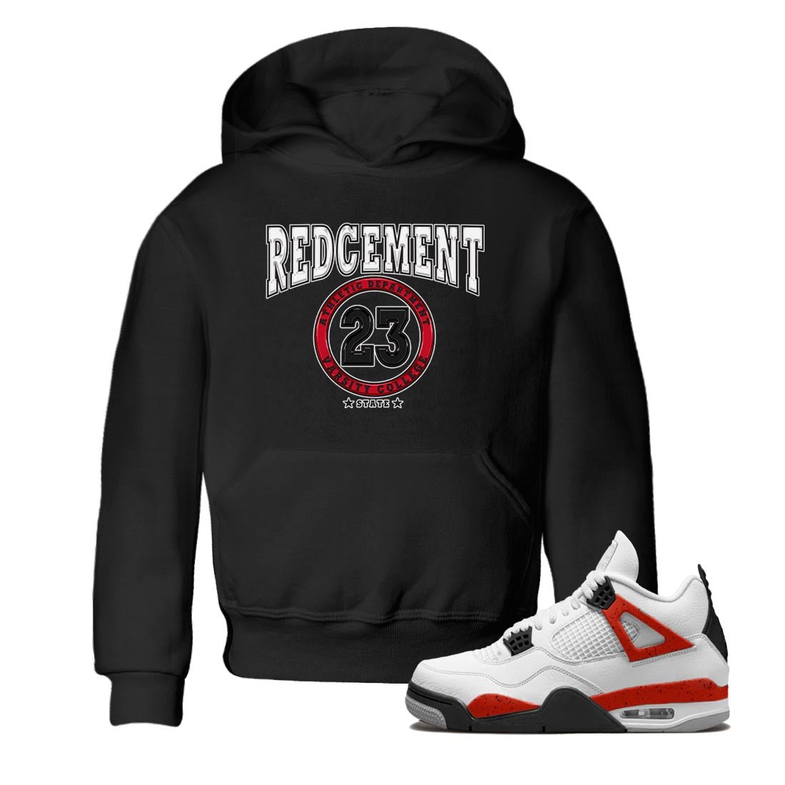 4s Red Cement shirt to match jordans Varsity sneaker tees Air Jordan 4 Red Cement SNRT Sneaker Release Tees Baby Toddler Black 1 T-Shirt