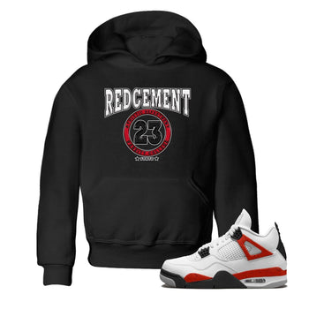 4s Red Cement shirt to match jordans Varsity sneaker tees Air Jordan 4 Red Cement SNRT Sneaker Release Tees Baby Toddler Black 1 T-Shirt