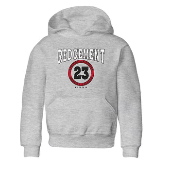 4s Red Cement shirt to match jordans Varsity sneaker tees Air Jordan 4 Red Cement SNRT Sneaker Release Tees Baby Toddler Heather Grey 2 T-Shirt
