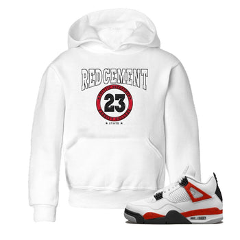 4s Red Cement shirt to match jordans Varsity sneaker tees Air Jordan 4 Red Cement SNRT Sneaker Release Tees Baby Toddler White 1 T-Shirt