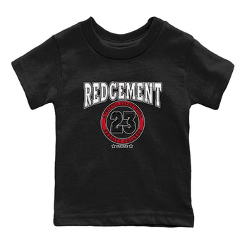 4s Red Cement shirt to match jordans Varsity sneaker tees Air Jordan 4 Red Cement SNRT Sneaker Release Tees Baby Toddler Black 2 T-Shirt