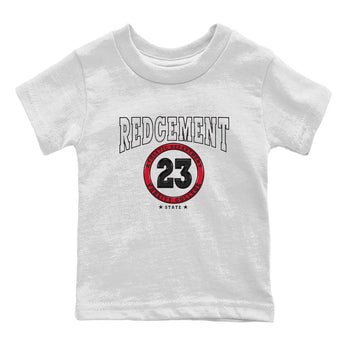 4s Red Cement shirt to match jordans Varsity sneaker tees Air Jordan 4 Red Cement SNRT Sneaker Release Tees Baby Toddler White 2 T-Shirt
