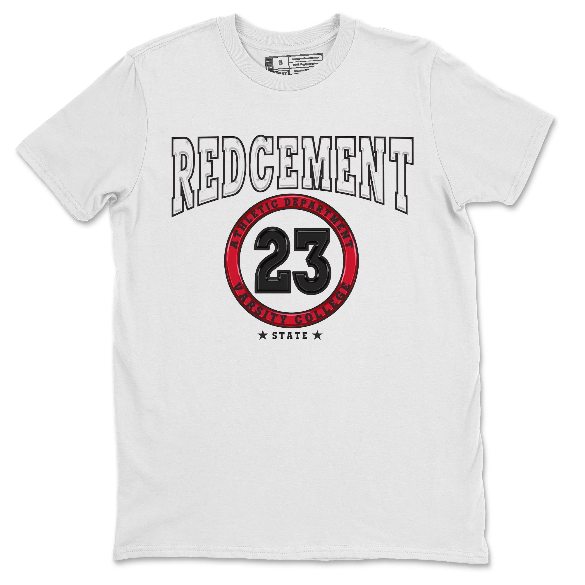 4s Red Cement shirt to match jordans Varsity sneaker tees Air Jordan 4 Red Cement SNRT Sneaker Release Tees Crew Neck Casual Unisex White 2 T-Shirt