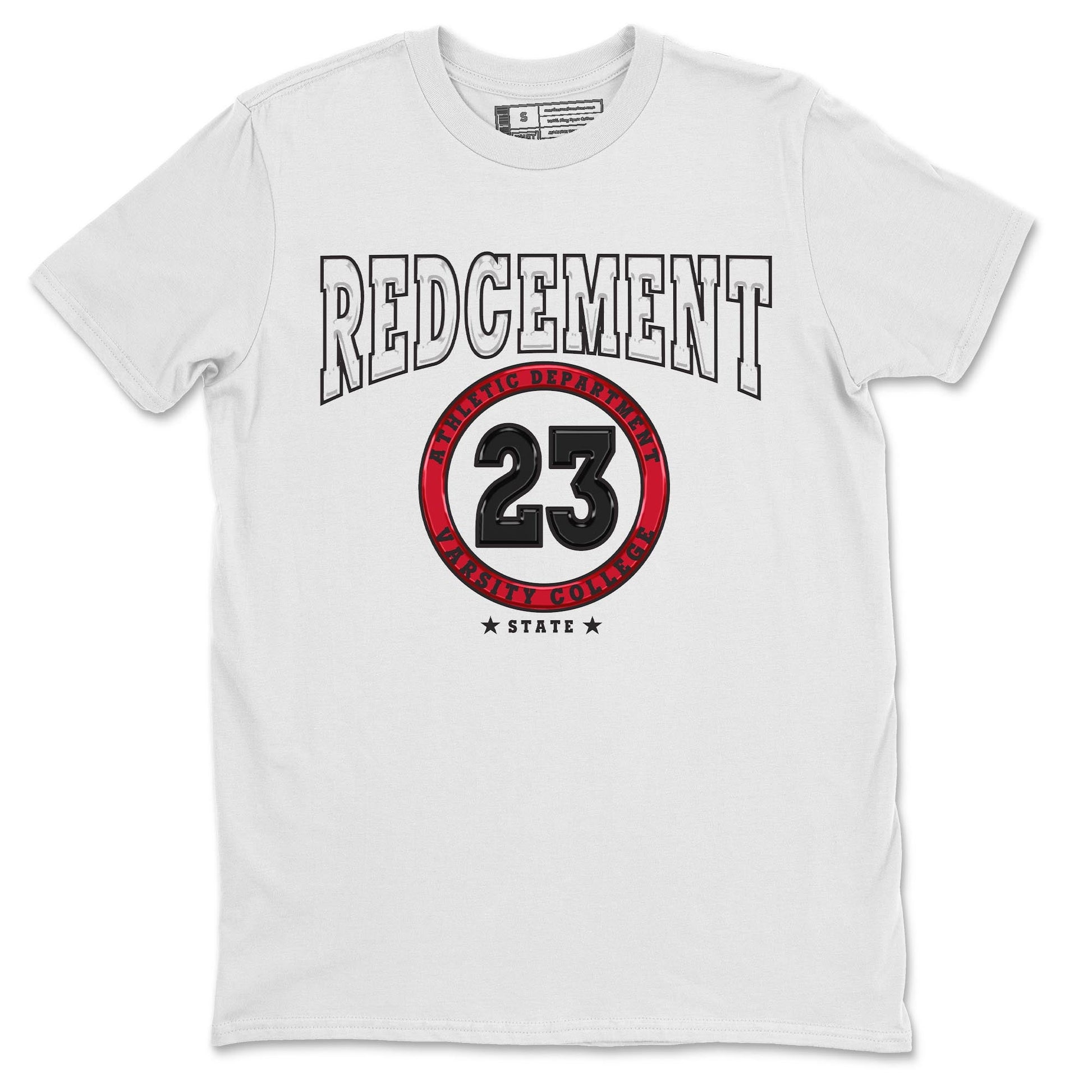 4s Red Cement shirt to match jordans Varsity sneaker tees Air Jordan 4 Red Cement SNRT Sneaker Release Tees Crew Neck Casual Unisex White 2 T-Shirt