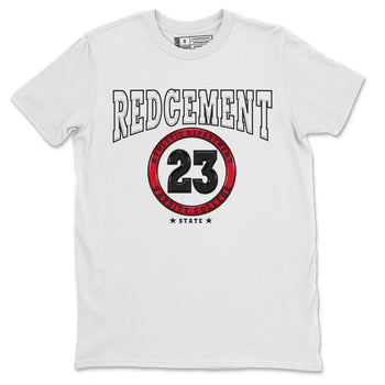 4s Red Cement shirt to match jordans Varsity sneaker tees Air Jordan 4 Red Cement SNRT Sneaker Release Tees Crew Neck Casual Unisex White 2 T-Shirt