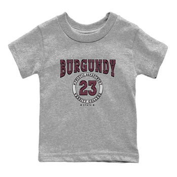 Jordan 5 Burgundy shirt to match jordans Varsity sneaker tees Crew Neck AJ5 Burgundy SNRT Sneaker Release Tees Baby Toddler Heather Grey 2 T-Shirt