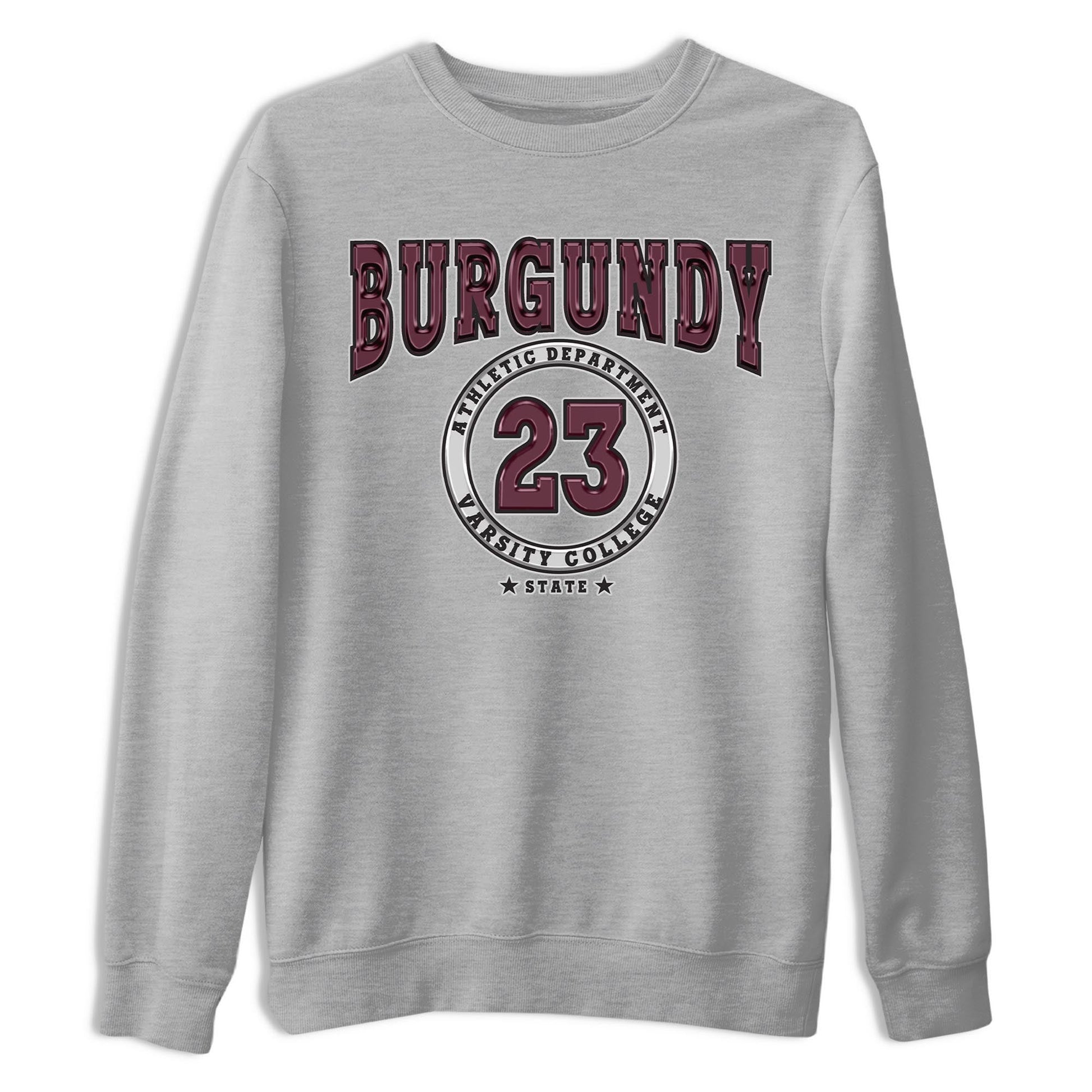 Jordan 5 Burgundy shirt to match jordans Varsity sneaker tees Crew Neck AJ5 Burgundy SNRT Sneaker Release Tees Unisex Casual Shirts Heather Grey 2 T-Shirt