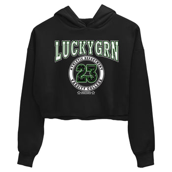 5s Lucky Green shirt to match jordans Varsity sneaker tees Air Jordan 5 Lucky Green SNRT Sneaker Release Tees Black 2 crop length shirt