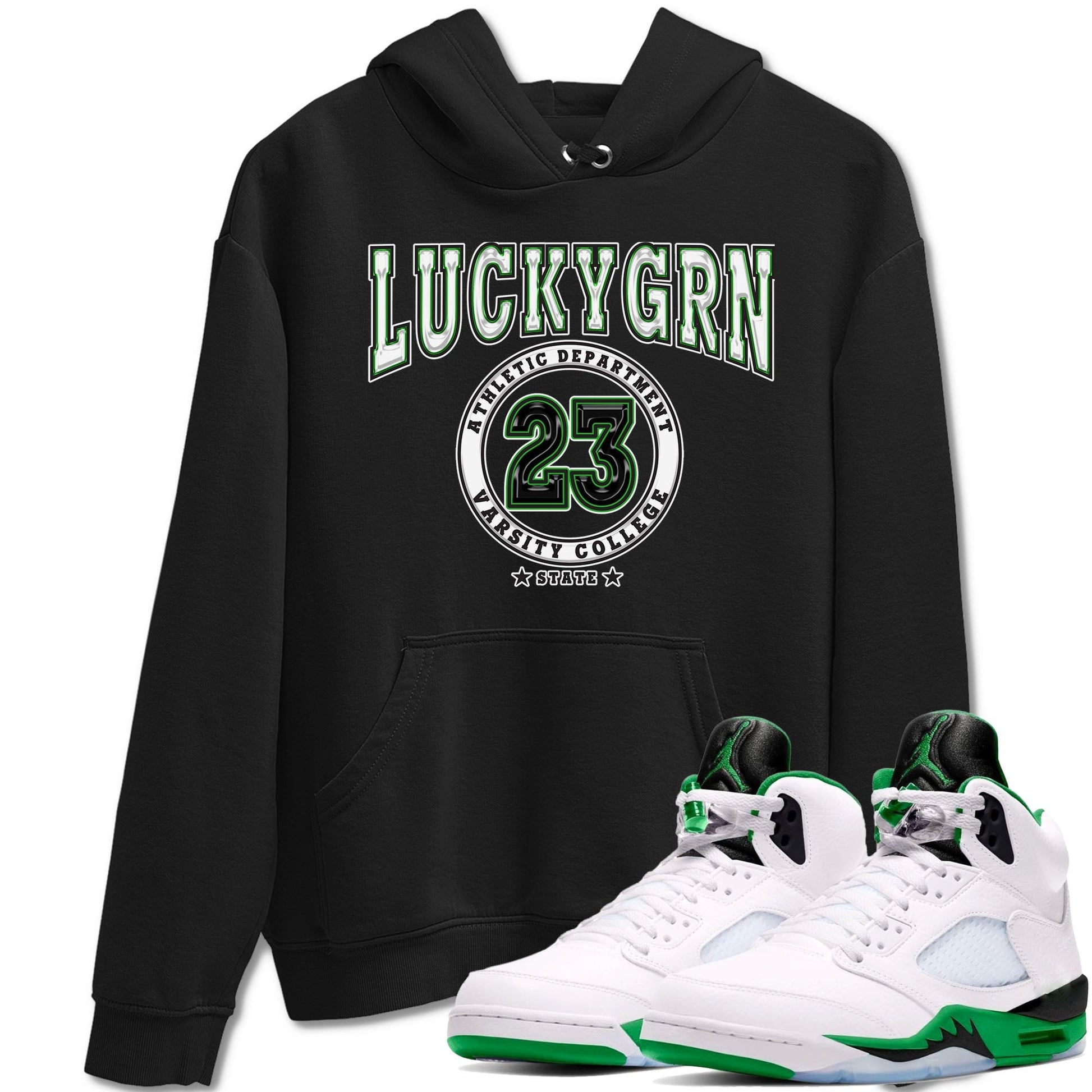 5s Lucky Green shirt to match jordans Varsity sneaker tees Air Jordan 5 Lucky Green SNRT Sneaker Release Tees unisex cotton Black 1 crew neck shirt