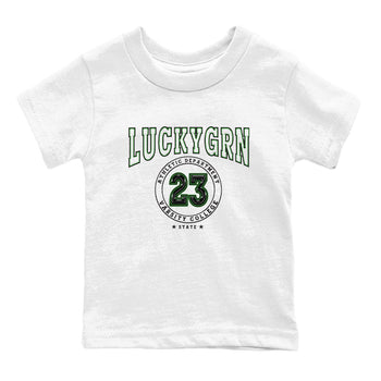 5s Lucky Green shirt to match jordans Varsity sneaker tees Air Jordan 5 Lucky Green SNRT sneaker release tees baby toddler White 2 cotton Shirt