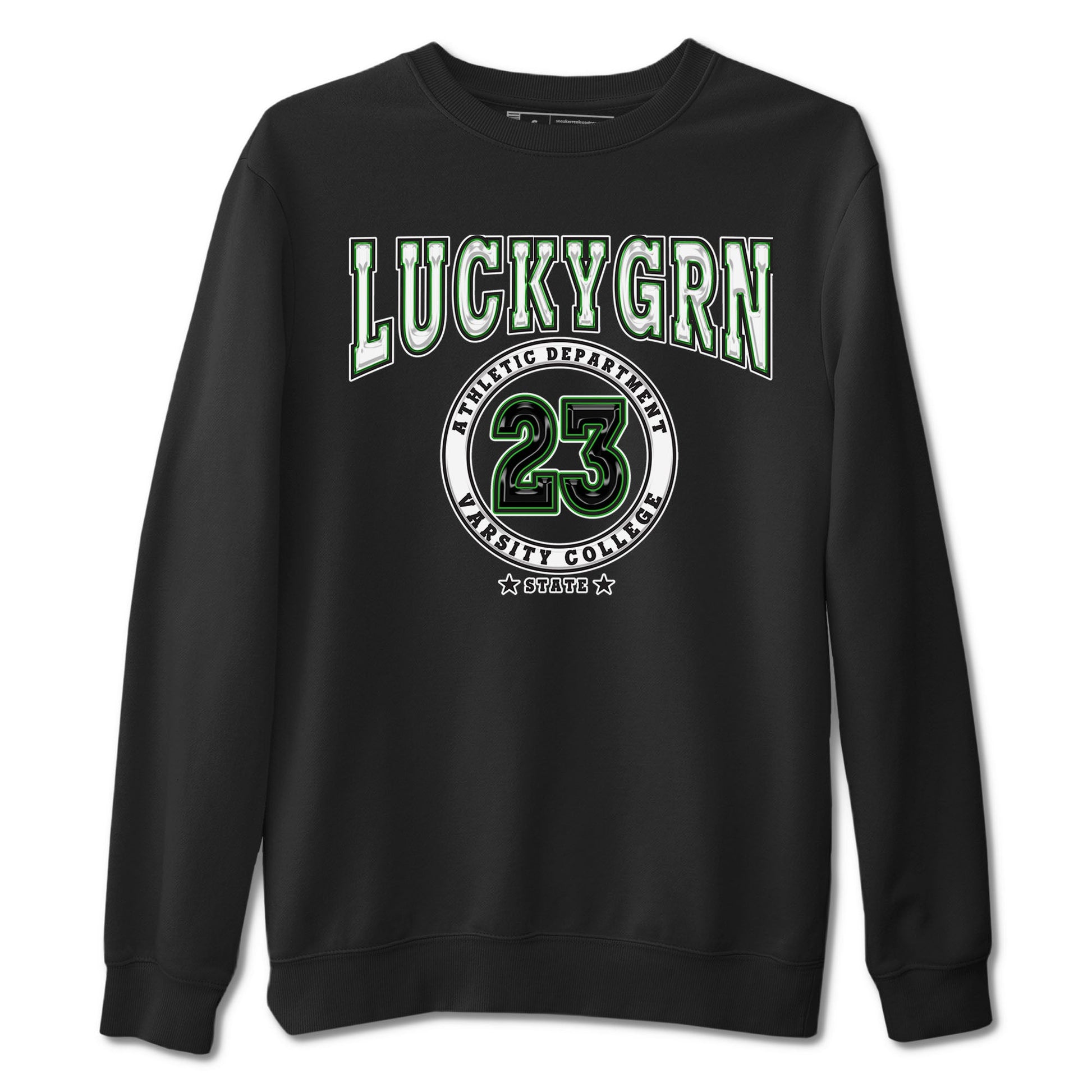 5s Lucky Green shirt to match jordans Varsity sneaker tees Air Jordan 5 Lucky Green SNRT Sneaker Release Tees unisex cotton Black 2 crew neck shirt