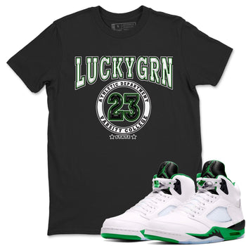 5s Lucky Green shirt to match jordans Varsity sneaker tees Air Jordan 5 Lucky Green SNRT Sneaker Release Tees unisex cotton Black 1 crew neck shirt