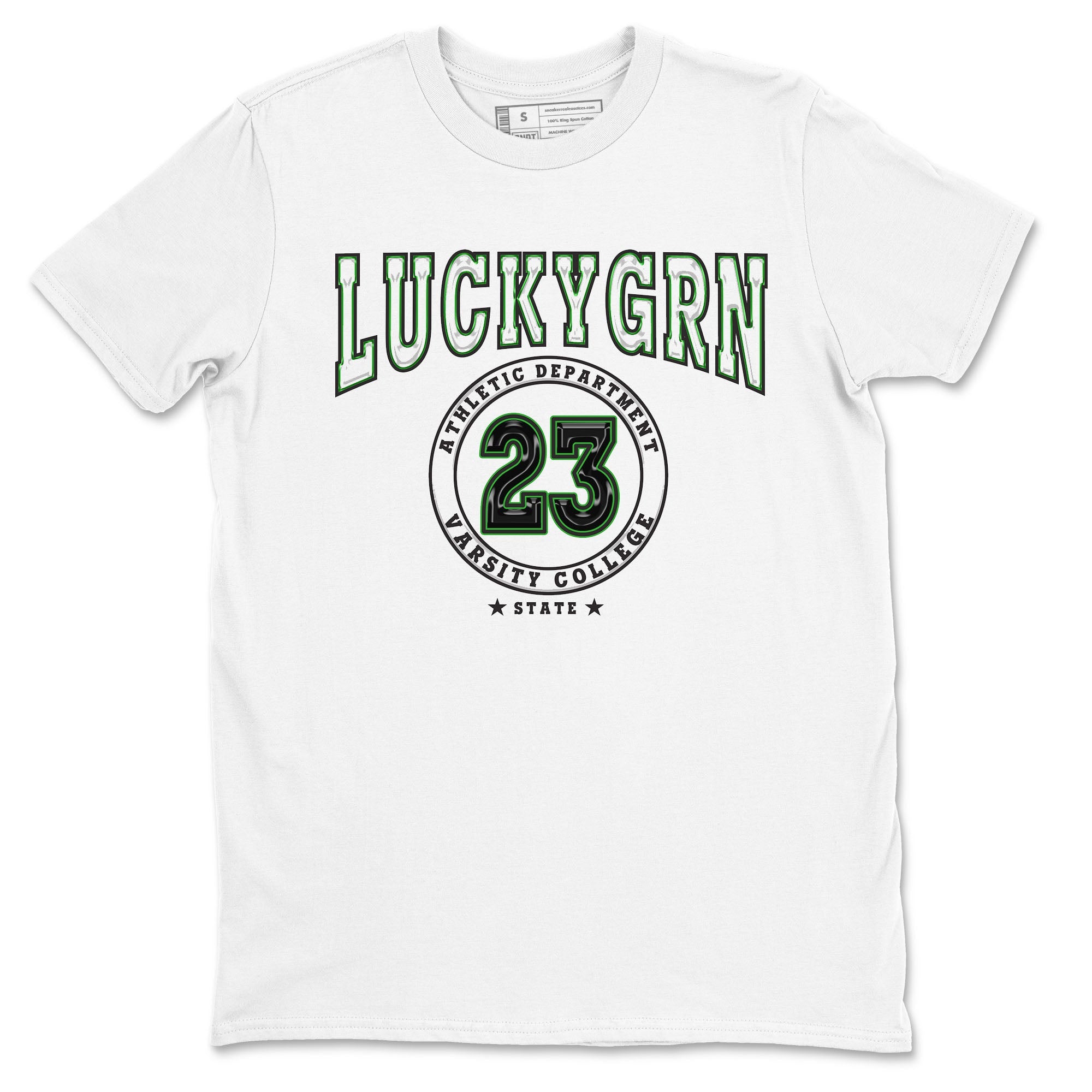 5s Lucky Green shirt to match jordans Varsity sneaker tees Air Jordan 5 Lucky Green SNRT Sneaker Release Tees unisex cotton White 2 crew neck shirt