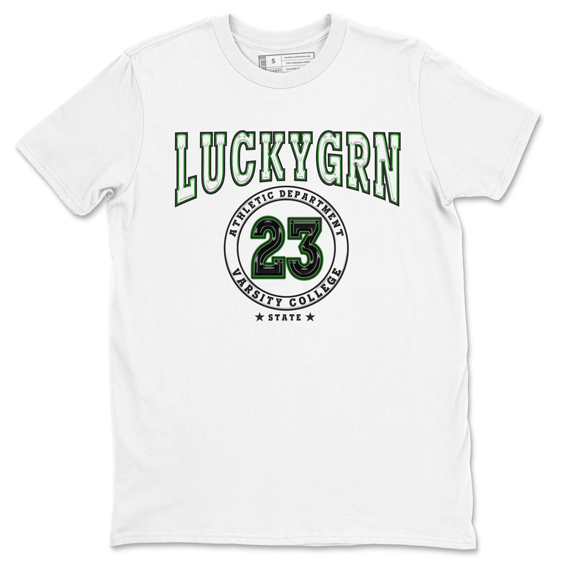 5s Lucky Green shirt to match jordans Varsity sneaker tees Air Jordan 5 Lucky Green SNRT Sneaker Release Tees unisex cotton White 2 crew neck shirt