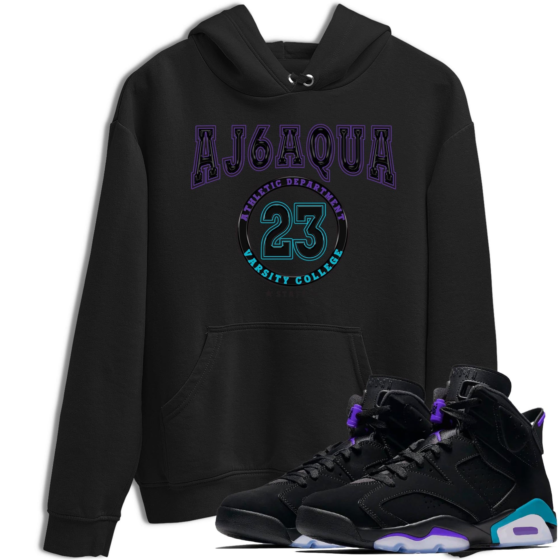 AJ6 Aqua shirt to match jordans Varsity sneaker release tees Air Jordan 6 Aqua SNRT Sneaker Tees Unisex Streetwear Clothing Black 1 T-Shirt