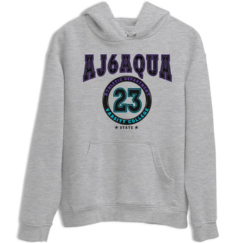 AJ6 Aqua shirt to match jordans Varsity sneaker release tees Air Jordan 6 Aqua SNRT Sneaker Tees Unisex Streetwear Clothing Heather Grey 2 T-Shirt