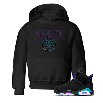 AJ6 Aqua shirt to match jordans Varsity sneaker release tees Air Jordan 6 Aqua SNRT Sneaker Tees Baby Toddler Black 1 T-Shirt