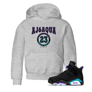 AJ6 Aqua shirt to match jordans Varsity sneaker release tees Air Jordan 6 Aqua SNRT Sneaker Tees Baby Toddler Heather Grey 1 T-Shirt