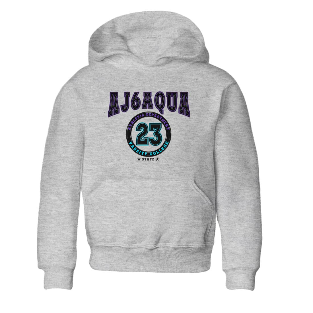 AJ6 Aqua shirt to match jordans Varsity sneaker release tees Air Jordan 6 Aqua SNRT Sneaker Tees Baby Toddler Heather Grey 2 T-Shirt