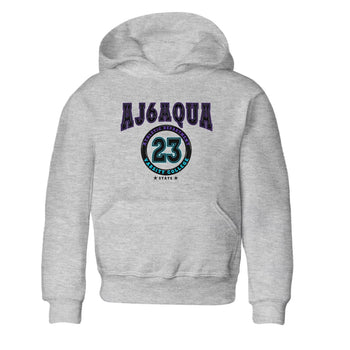 AJ6 Aqua shirt to match jordans Varsity sneaker release tees Air Jordan 6 Aqua SNRT Sneaker Tees Baby Toddler Heather Grey 2 T-Shirt