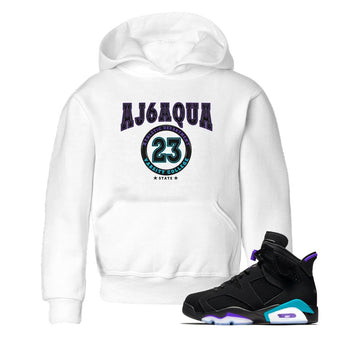 AJ6 Aqua shirt to match jordans Varsity sneaker release tees Air Jordan 6 Aqua SNRT Sneaker Tees Baby Toddler White 1 T-Shirt