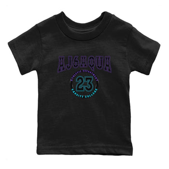 AJ6 Aqua shirt to match jordans Varsity sneaker release tees Air Jordan 6 Aqua SNRT Sneaker Tees Baby Toddler Black 2 T-Shirt